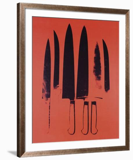 Knives, c. 1981-82 (Red)-Andy Warhol-Framed Giclee Print