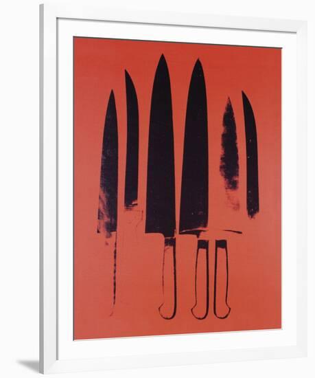 Knives, c. 1981-82 (Red)-Andy Warhol-Framed Giclee Print