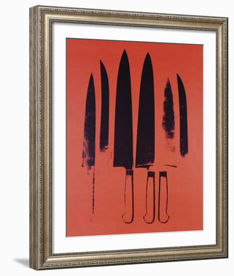 Knives, c. 1981-82 (Red)-Andy Warhol-Framed Giclee Print