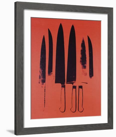 Knives, c. 1981-82 (Red)-Andy Warhol-Framed Giclee Print