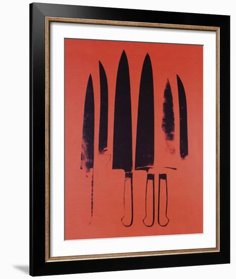 Knives, c. 1981-82 (Red)-Andy Warhol-Framed Giclee Print