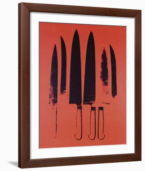 Knives, c. 1981-82 (Red)-Andy Warhol-Framed Giclee Print