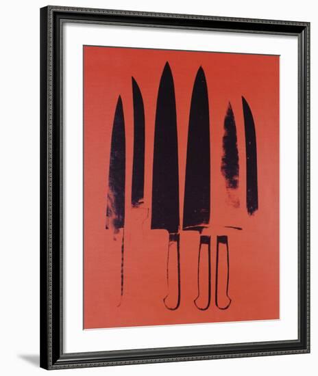 Knives, c. 1981-82 (Red)-Andy Warhol-Framed Giclee Print