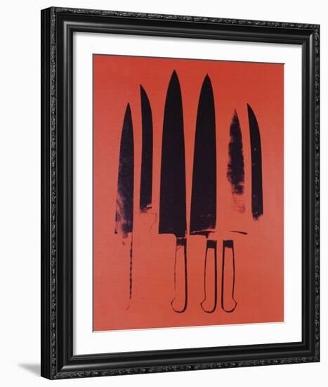 Knives, c. 1981-82 (Red)-Andy Warhol-Framed Giclee Print