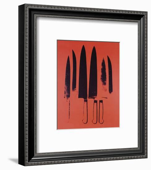 Knives, c. 1981-82 (Red)-Andy Warhol-Framed Art Print