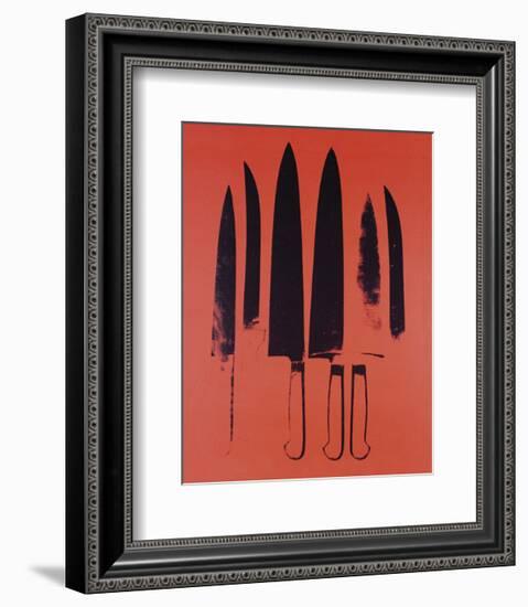 Knives, c. 1981-82 (Red)-Andy Warhol-Framed Art Print