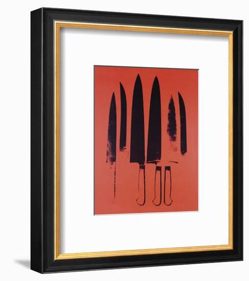 Knives, c. 1981-82 (Red)-Andy Warhol-Framed Art Print