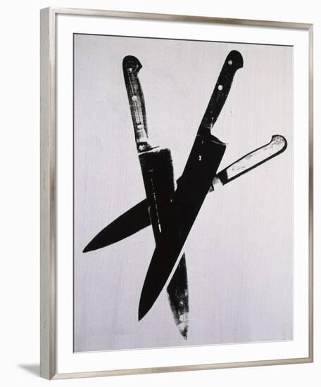 Knives, c.1981-82 (three black)-Andy Warhol-Framed Art Print