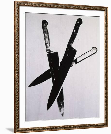 Knives, c.1981-82 (three black)-Andy Warhol-Framed Art Print