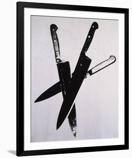 Knives, c.1981-82 (three black)-Andy Warhol-Framed Art Print