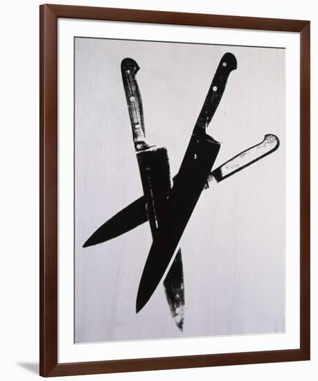 Knives, c.1981-82 (three black)-Andy Warhol-Framed Art Print