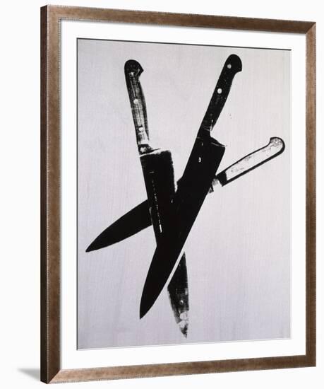 Knives, c.1981-82 (three black)-Andy Warhol-Framed Art Print