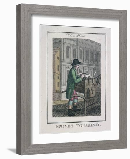 Knives to Grind, Cries of London, 1804-William Marshall Craig-Framed Giclee Print