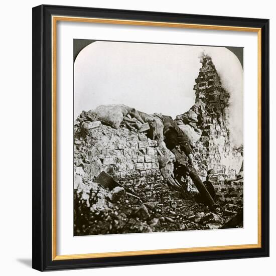 Knocked Out German Machine Gun Position, Monchy, Battle of Arras, World War I, 1917-1918-null-Framed Photographic Print