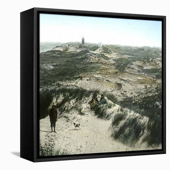 Knokke (Belgium), Dunes and the Lighthouse-Leon, Levy et Fils-Framed Premier Image Canvas
