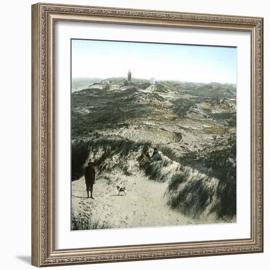 Knokke (Belgium), Dunes and the Lighthouse-Leon, Levy et Fils-Framed Photographic Print