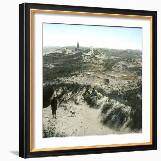 Knokke (Belgium), Dunes and the Lighthouse-Leon, Levy et Fils-Framed Photographic Print