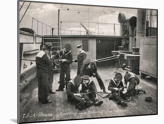 Knotting Class, Training Ship Arethusa, Greenhithe, Kent-Peter Higginbotham-Mounted Photographic Print