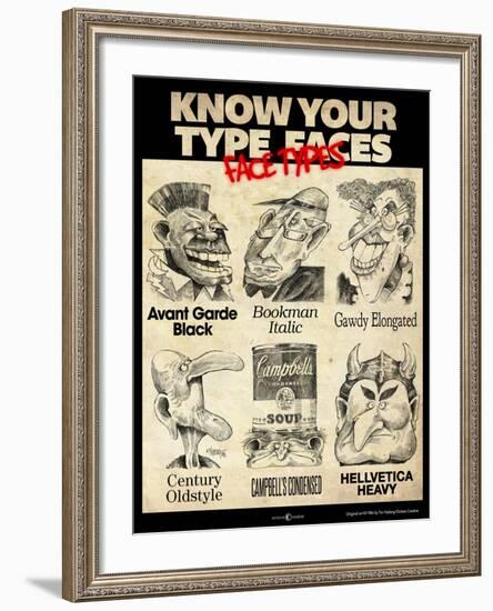 Know Your Type Faces-Tim Nyberg-Framed Giclee Print