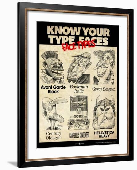 Know Your Type Faces-Tim Nyberg-Framed Giclee Print