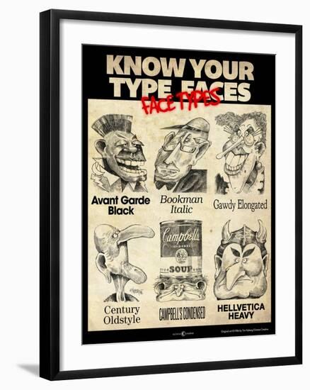 Know Your Type Faces-Tim Nyberg-Framed Giclee Print