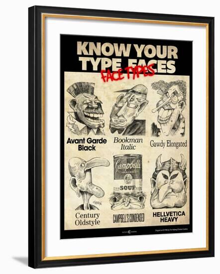 Know Your Type Faces-Tim Nyberg-Framed Giclee Print