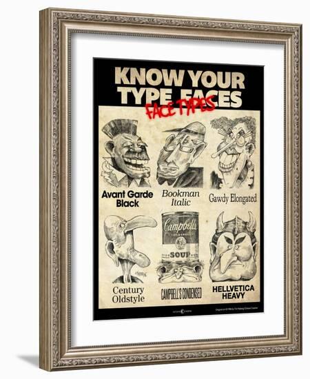 Know Your Type Faces-Tim Nyberg-Framed Giclee Print