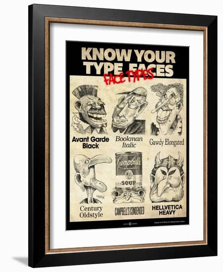 Know Your Type Faces-Tim Nyberg-Framed Giclee Print