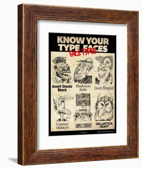 Know Your Type Faces-Tim Nyberg-Framed Giclee Print