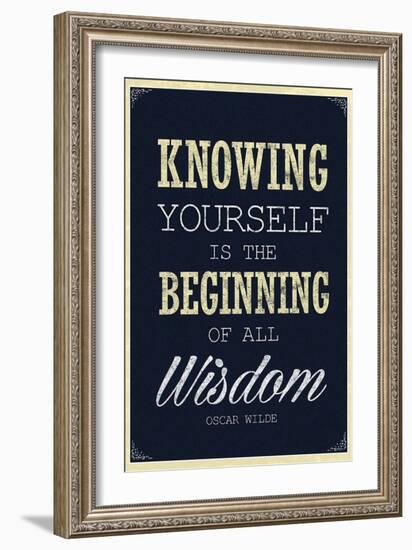 Knowing Yourself is the Beginning of All Wisdom-null-Framed Art Print