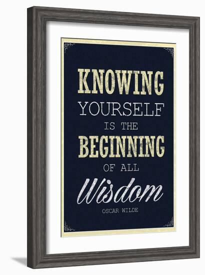 Knowing Yourself is the Beginning of All Wisdom-null-Framed Art Print