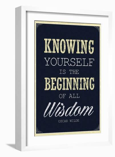 Knowing Yourself is the Beginning of All Wisdom-null-Framed Art Print