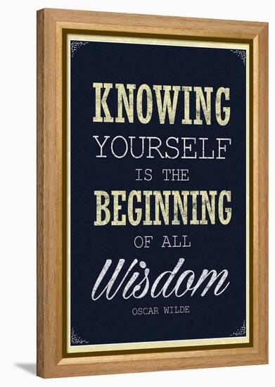 Knowing Yourself is the Beginning of All Wisdom-null-Framed Stretched Canvas