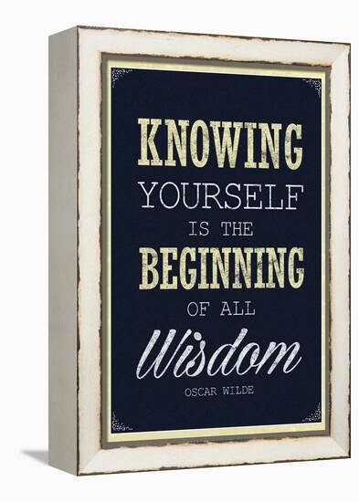 Knowing Yourself is the Beginning of All Wisdom-null-Framed Stretched Canvas