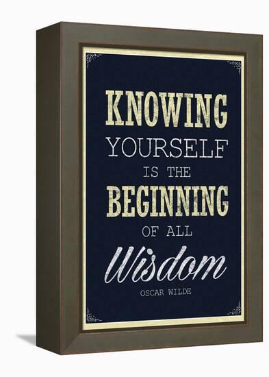 Knowing Yourself is the Beginning of All Wisdom-null-Framed Stretched Canvas