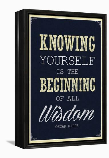 Knowing Yourself is the Beginning of All Wisdom-null-Framed Stretched Canvas