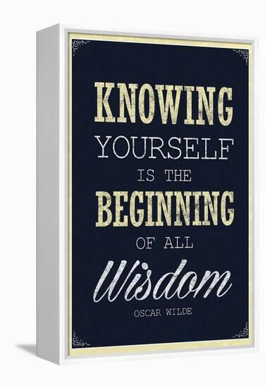 Knowing Yourself is the Beginning of All Wisdom-null-Framed Stretched Canvas