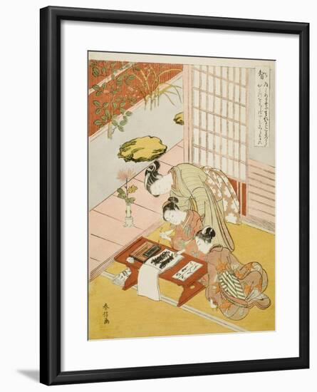 Knowledge (Chi), from the Series Five Cardinal Virtues, 1767-Suzuki Harunobu-Framed Giclee Print