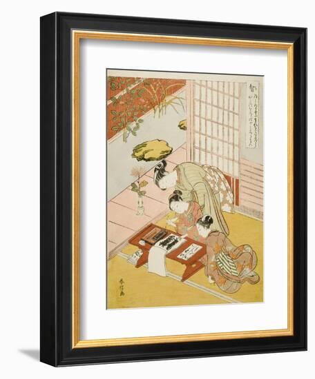 Knowledge (Chi), from the Series Five Cardinal Virtues, 1767-Suzuki Harunobu-Framed Giclee Print