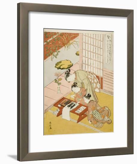 Knowledge (Chi), from the Series Five Cardinal Virtues, 1767-Suzuki Harunobu-Framed Giclee Print