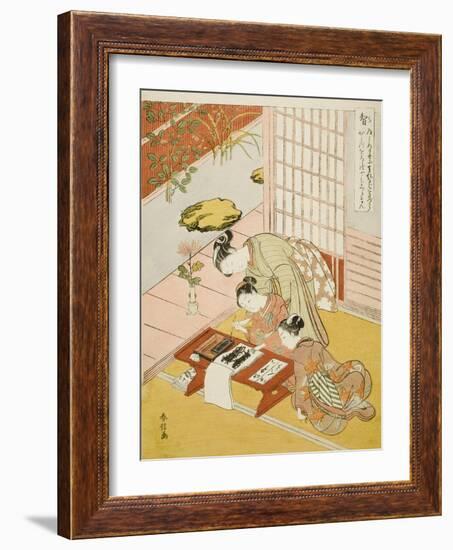 Knowledge (Chi), from the Series Five Cardinal Virtues, 1767-Suzuki Harunobu-Framed Giclee Print