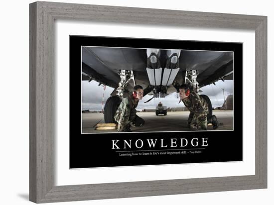 Knowledge: Inspirational Quote and Motivational Poster-null-Framed Photographic Print