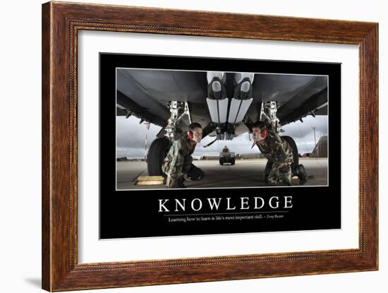 Knowledge: Inspirational Quote and Motivational Poster-null-Framed Photographic Print