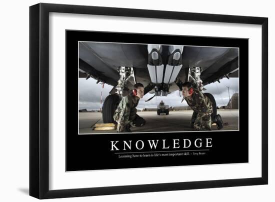 Knowledge: Inspirational Quote and Motivational Poster-null-Framed Photographic Print