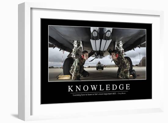 Knowledge: Inspirational Quote and Motivational Poster-null-Framed Photographic Print