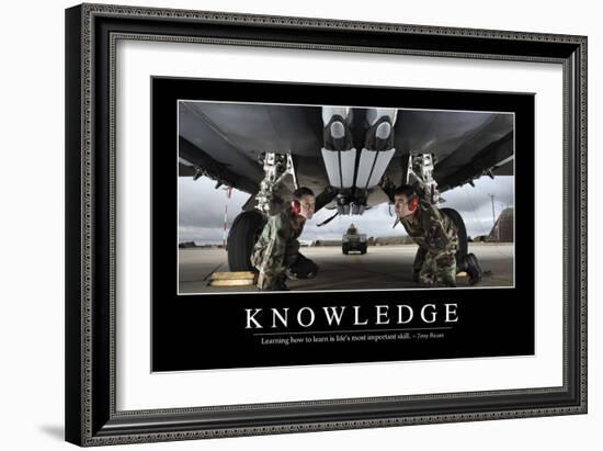 Knowledge: Inspirational Quote and Motivational Poster-null-Framed Photographic Print