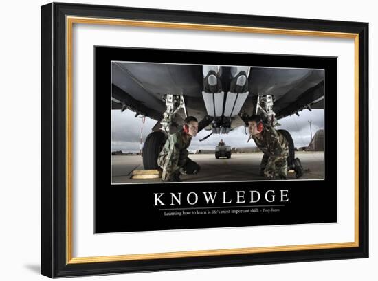 Knowledge: Inspirational Quote and Motivational Poster-null-Framed Photographic Print