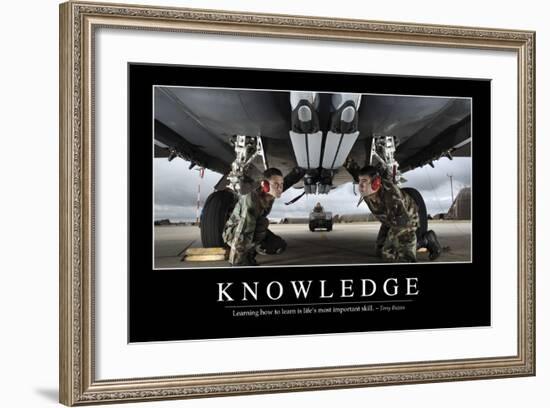 Knowledge: Inspirational Quote and Motivational Poster-null-Framed Photographic Print
