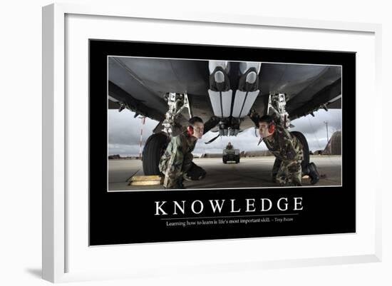 Knowledge: Inspirational Quote and Motivational Poster-null-Framed Photographic Print