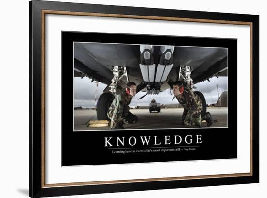 Knowledge: Inspirational Quote and Motivational Poster-null-Framed Photographic Print